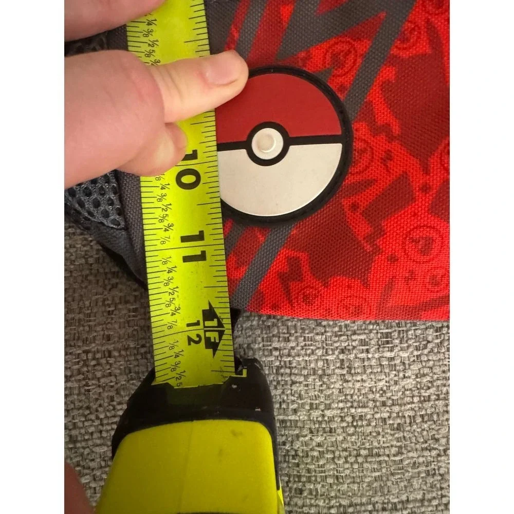 Pokemon Pikachu‎ School Backpack Black Red Yellow Kids Bag w Pokeball Y2K Design